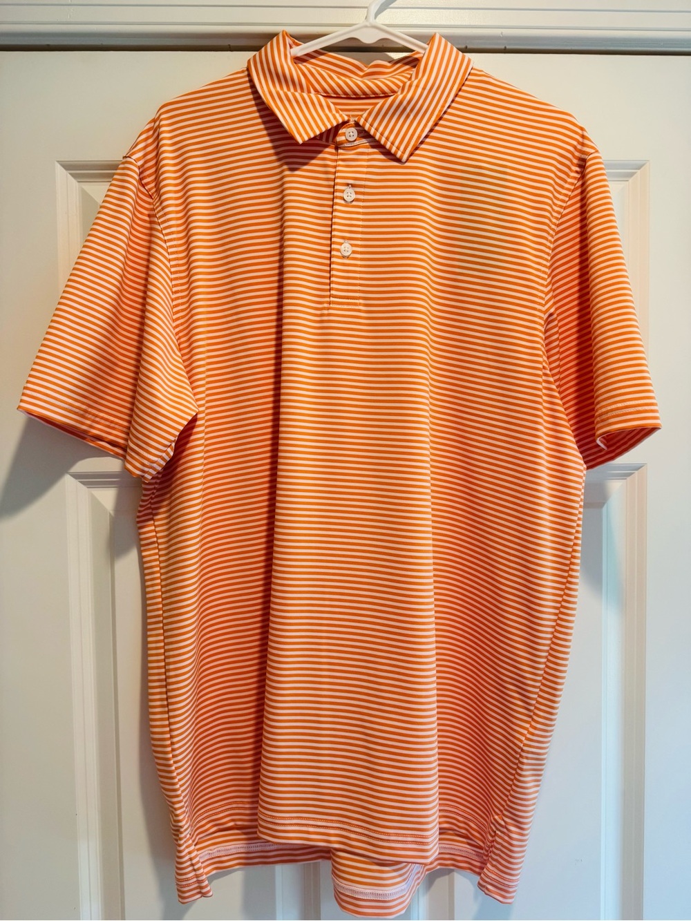 **NWT** Vineyard Vines Orange and White Performance Striped Polo